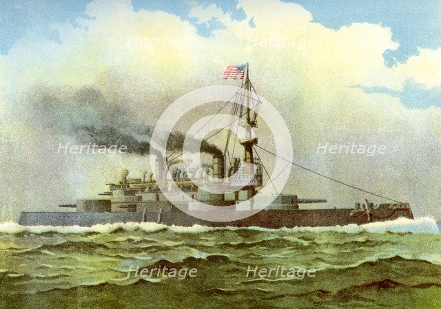 'The 'Oregon's' race for Cuba', 1898. Artist: Unknown