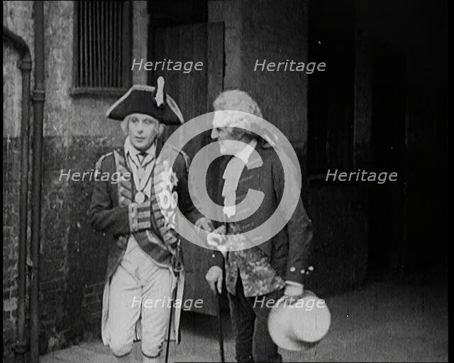 Scene from the Feature Film 'Nelson': The Actor Cedric Hardwicke Portraying Nelson Talks..., 1920s. Creator: British Pathe Ltd.