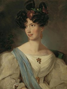 Female portrait, 1830. Creator: Peter Fendi.