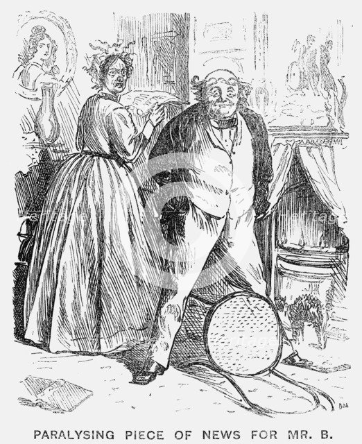 'Paralysing Piece of News For Mr B', 1866. Artist: George du Maurier