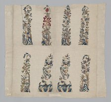 Panel (Furnishing Fabric), China, Qing dynasty (1644-1911), 1850/1900. Creator: Unknown.