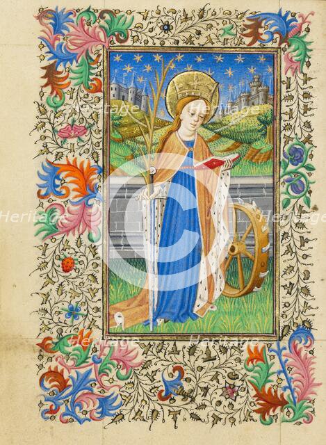 Saint Catherine of Alexandria; Book of Hours, about 1430-1440. Creator: Fastolf Master.