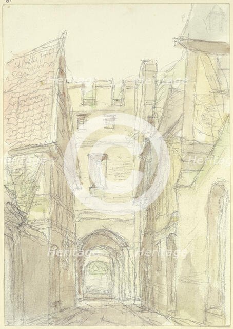 City gate in Oberwesel, c1850-1900. Creator: Peter Becker.