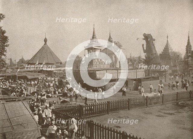 'Buddhist Cremation Scene. - A Phoongyi-byan', 1900. Creator: Unknown.