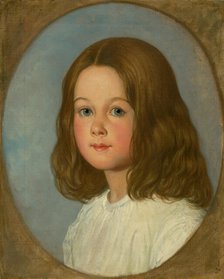 Portrait of a girl with long hair, 1800-1850. Creator: Unknown.