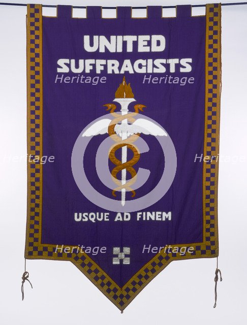 Suffragette banner, c1910. Artist: Unknown