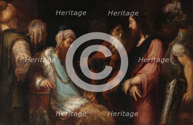 Jesus at Herod's court, c1558-1562. Creator: Schiavone, Andrea (1522-1563).