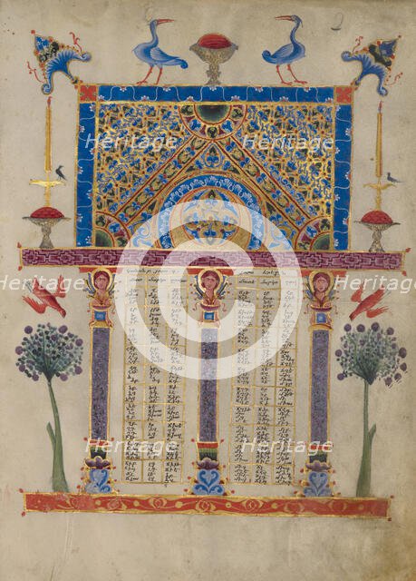 Canon Table Page; Zeyt'un Gospels, 1256. Creator: T'oros Roslin.