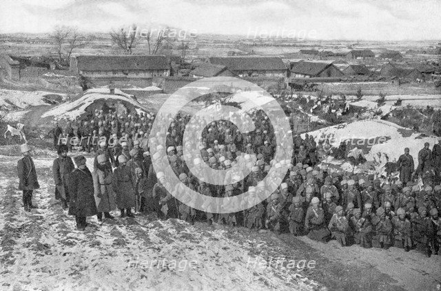 Cossack regiment being drilled, Russo-Japanese War, 1904-5. Artist: Unknown