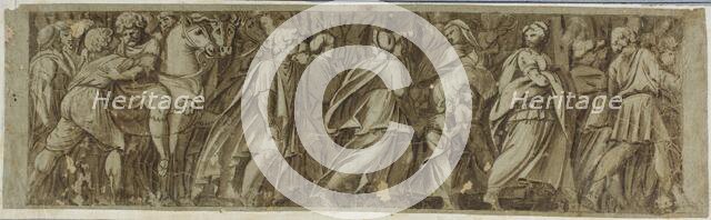 Sabines Crossing the River Tiber to Attend the Roman Games, n.d. Creator: Unknown.