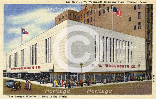 The new FW Woolworth Company store, Houston, Texas, USA, 1950. Artist: Unknown
