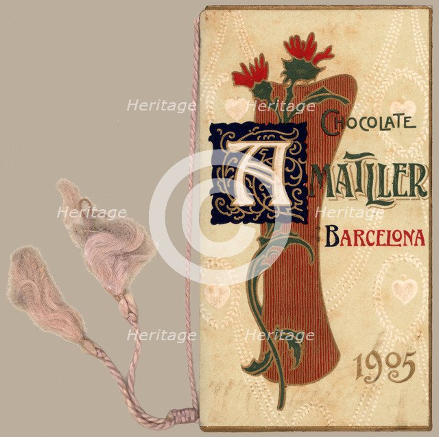 Modernist Calendar of the chocolates factory Amatller, 1905.