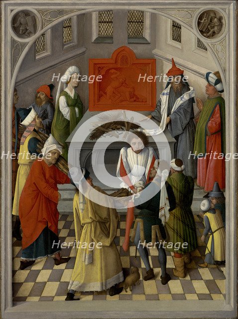 The offering of the jews, ca 1465. Artist: Master of the Gathering of Manna (active 1460-1470)