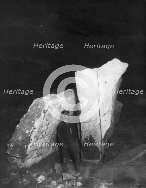 Standing rocks, Mammoth Cave, Edmondson County, Kentucky, c1893. Creator: Frances Benjamin Johnston.
