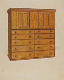 Cabinet with Drawers, c. 1937. Creator: Irving I. Smith.