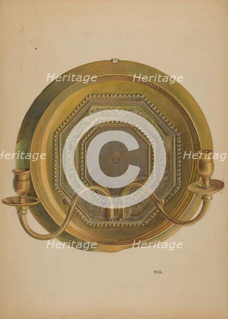 Sconce, c. 1937. Creator: Edward D. Williams.