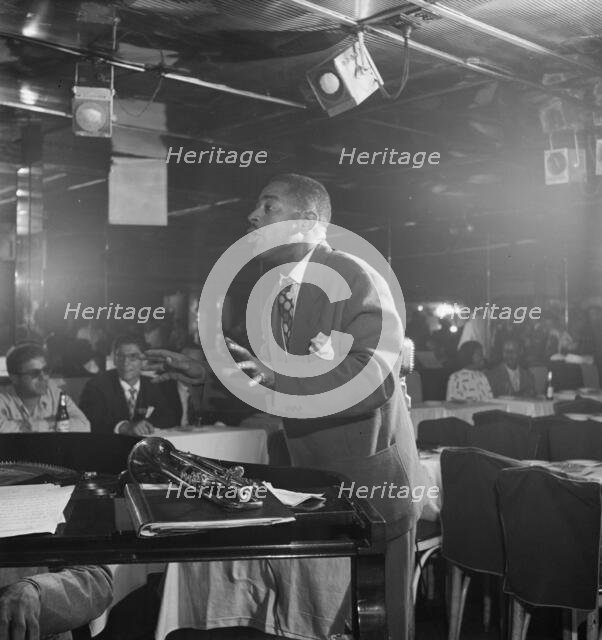 Portrait of Dizzy Gillespie, Downbeat, New York, N.Y., ca. Aug. 1947. Creator: William Paul Gottlieb.