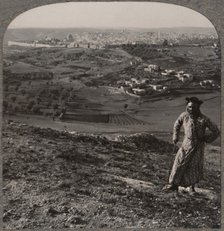'View of Jerusalem from Mount Scopus', c1900. Artist: Unknown.