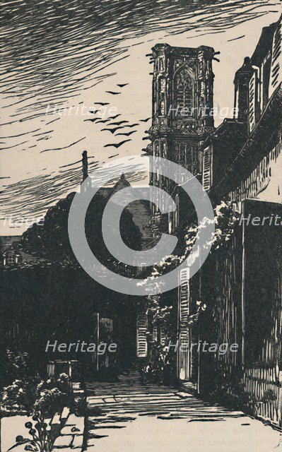 'Nevers - Tour De Cathédrale', 1919. Artist: Fernand Chalandre.