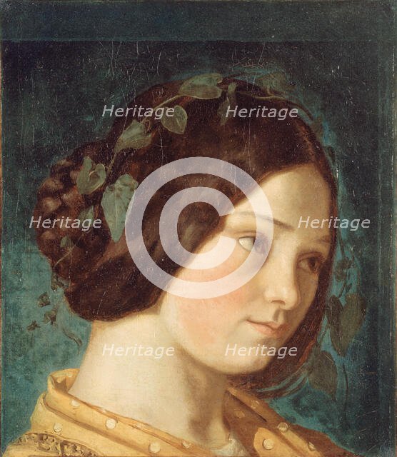 Portrait of Zélie Courbet, ca 1842. Creator: Courbet, Gustave (1819-1877).
