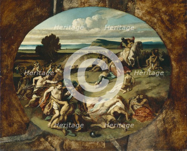 The Battle of the Amazons, 1857. Artist: Feuerbach, Anselm (1829-1880)