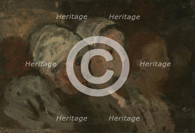 In Church, 1855/1857. Creator: Honore Daumier.