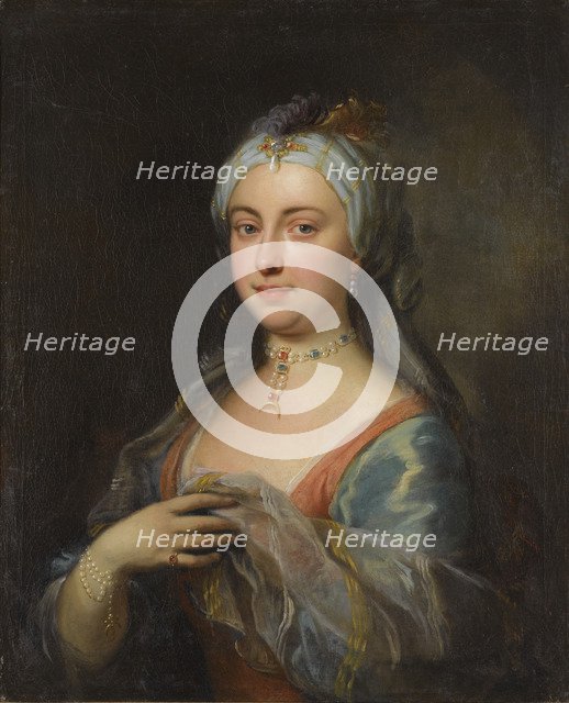 Portrait of Lady Mary Wortley Montagu (1689-1762). Artist: Highmore, Joseph (1692-1780)