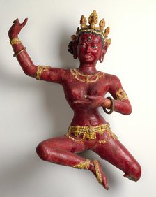 Dancing Vajravarahi (Dorje Pagmo)., 14th century. Creator: Unknown.