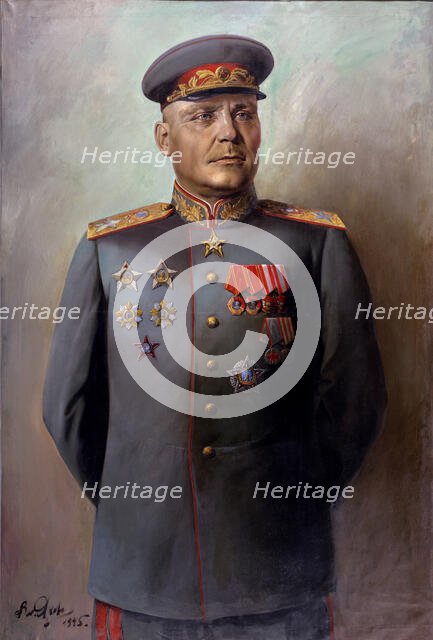 Portrait of the Marshal of Soviet Union Ivan Konev (1897-1973), 1945. Creator: Yakovlev, Vasili Nikolayevich (1893-1953).