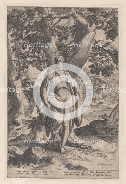 Saint John the Baptist in the wilderness, 1575-1675. Creator: Anon.