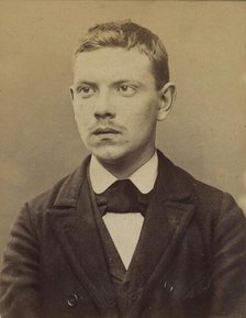 Dupit. Paul. 20 ans, né le 13/3/74 à Paris XVIIe. Garçon boucher. Anarchiste. 2/7/94. , 1894. Creator: Alphonse Bertillon.