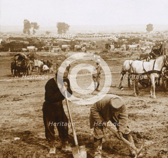 The station, Bray-sur-Somme, northern France, c1914-c1918. Artist: Unknown.