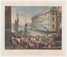 Billingsgate Market, March 1, 1808., March 1, 1808. Creators: Thomas Rowlandson, Augustus Charles Pugin, J. Bluck.