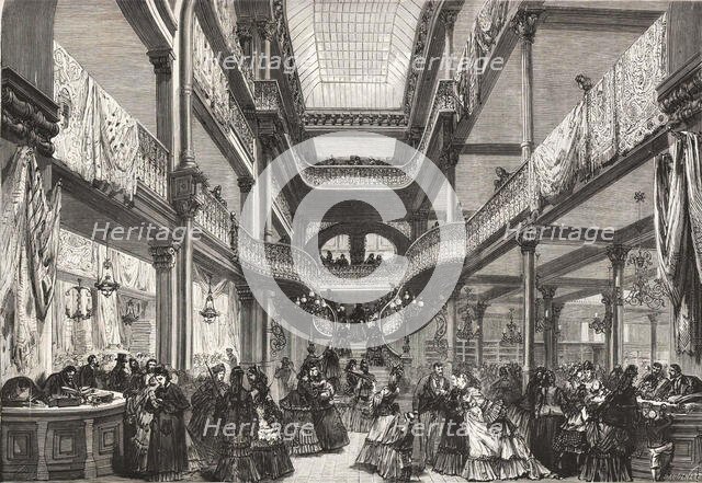 Le Bon Marché: inside view, 1872. Creator: Clerget, Hubert (1818-1899).