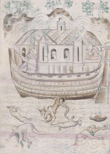 Noah's ark, c1300-c1325. Creator: Unknown.