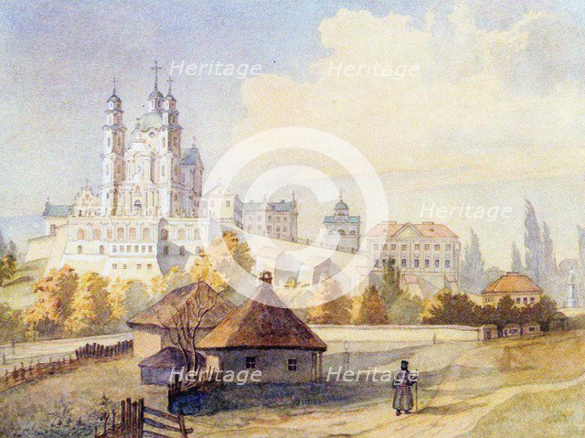 Holy Dormition Pochayiv Lavra. Artist: Shevchenko, Taras Grigoryevich (1814-1861)