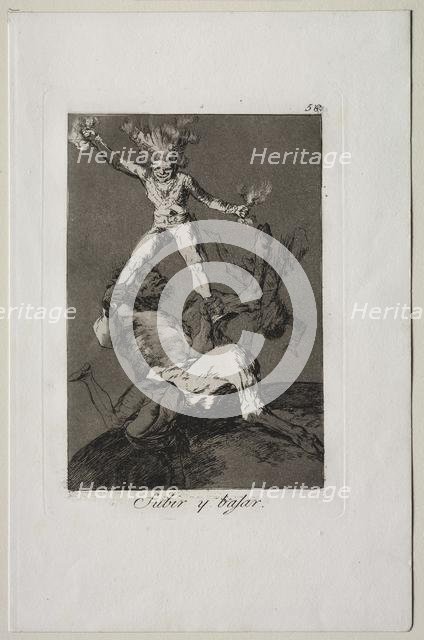 Caprichos: To Rise and to Fall. Creator: Francisco de Goya (Spanish, 1746-1828).