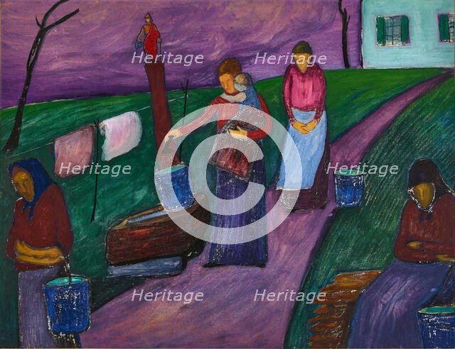 Women at the Spring, . Creator: Werefkin; Marianne; von (1860-1938).