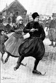 A Winter Sunday in the Island of Marken, Zuider Zee, 1895. Creator: P Naumann.