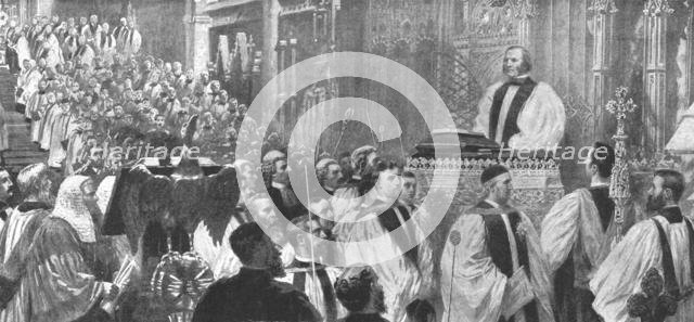 'Enthronement of Dr. Temple as Archbishop in Canterbury Cathedral, January 8, 1897', (1901).  Creator: Unknown.