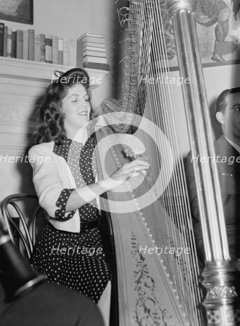 Portrait of Adele Girard, Turkish Embassy, Washington, D.C., 1930. Creator: William Paul Gottlieb.