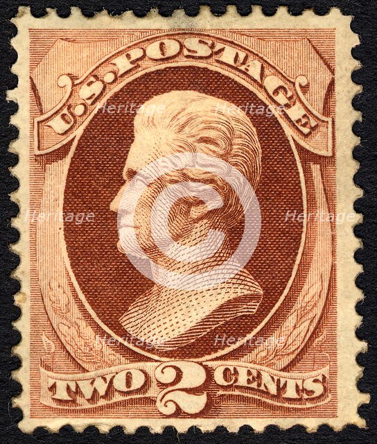 2c Andrew Jackson single, 1870. Creator: Unknown.