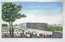 A view of the Royal Palace of Hampton Court, London, 1760. Creator: Unknown.