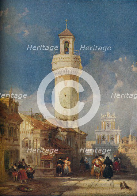 'Tower of the Church of San Nicholas de la Villa, Cordova', 1834. Artist: David Roberts.