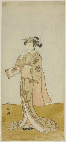 The Actor Arashi Hinaji in an Unidentified Female Role, Japan, c. 1772. Creator: Shunsho.