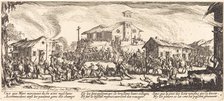 Plundering and Burning a Village, c. 1633. Creator: Jacques Callot.