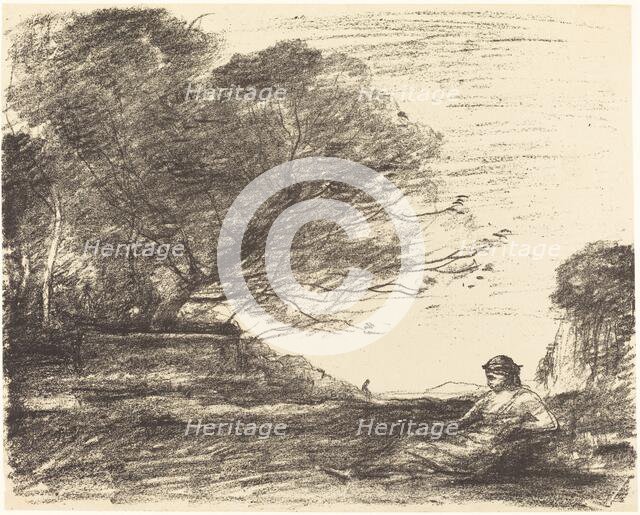 Sappho (Sapho), 1871. Creator: Jean-Baptiste-Camille Corot.