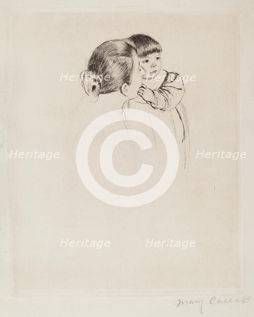 Peasant Mother and Child, c. 1894. Creator: Mary Cassatt.