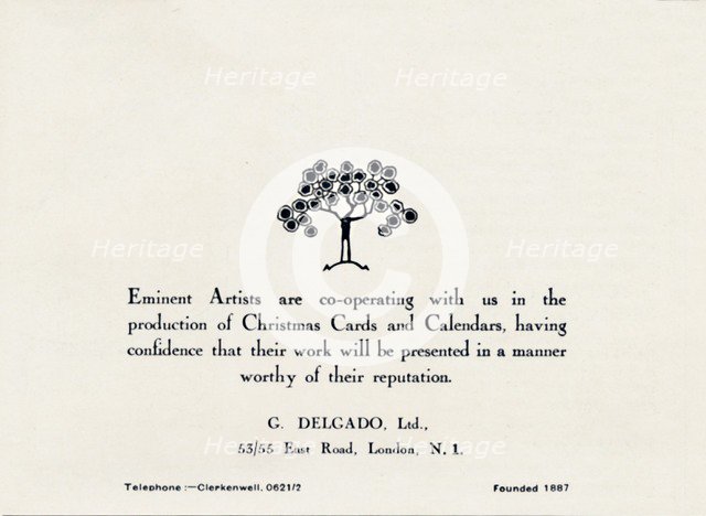 'Eminent Artists - G Delgado, Ltd.', 1935. Artist: Unknown.
