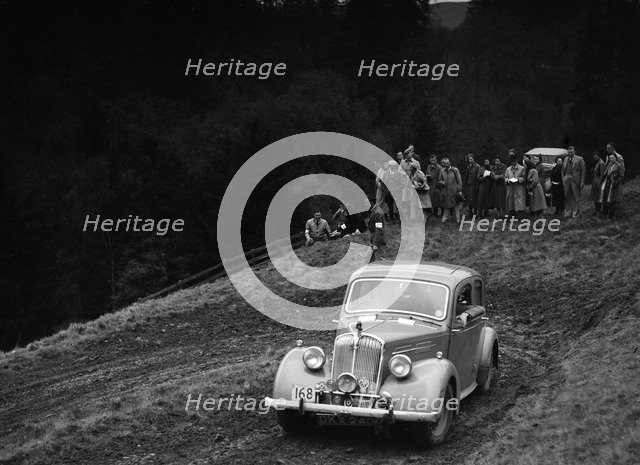 Standard of CCW Burrage competing in the MCC Edinburgh Trial, Roxburghshire, Scotland, 1938. Artist: Bill Brunell.